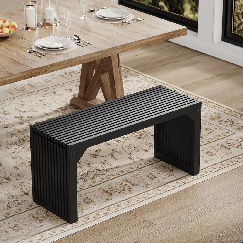 Hausvita 35" Solid Wood Pine Wooden Bench