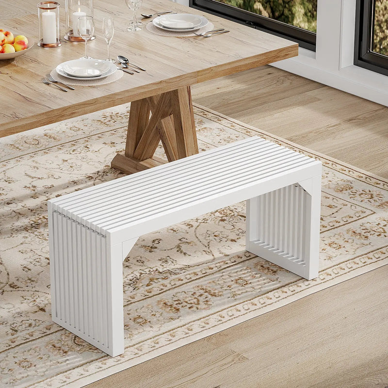 Hausvita 35" Solid Wood Pine Wooden Bench