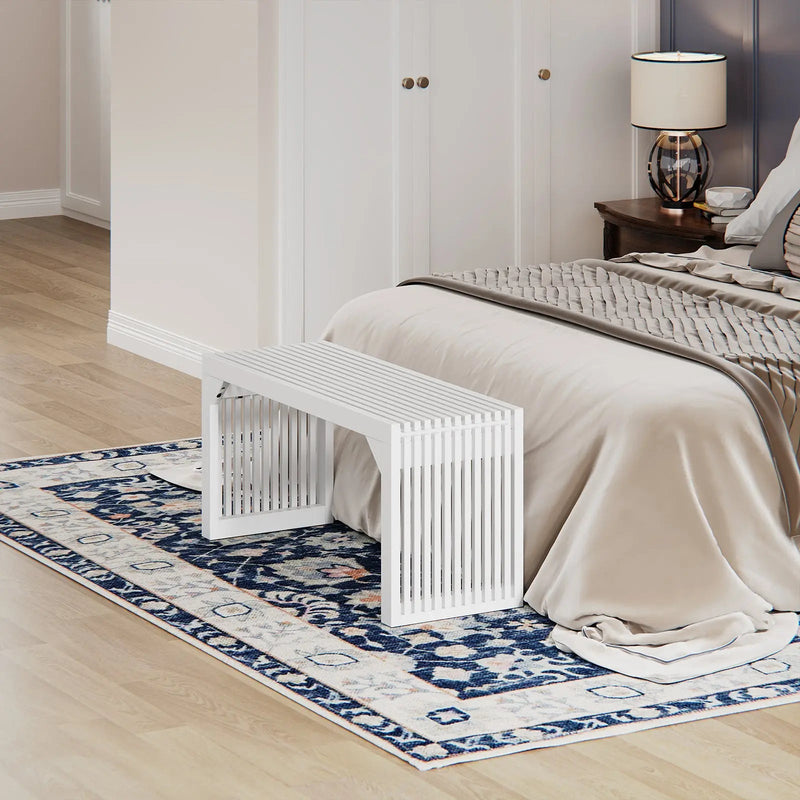 Hausvita 35" Solid Wood Pine Wooden Bench