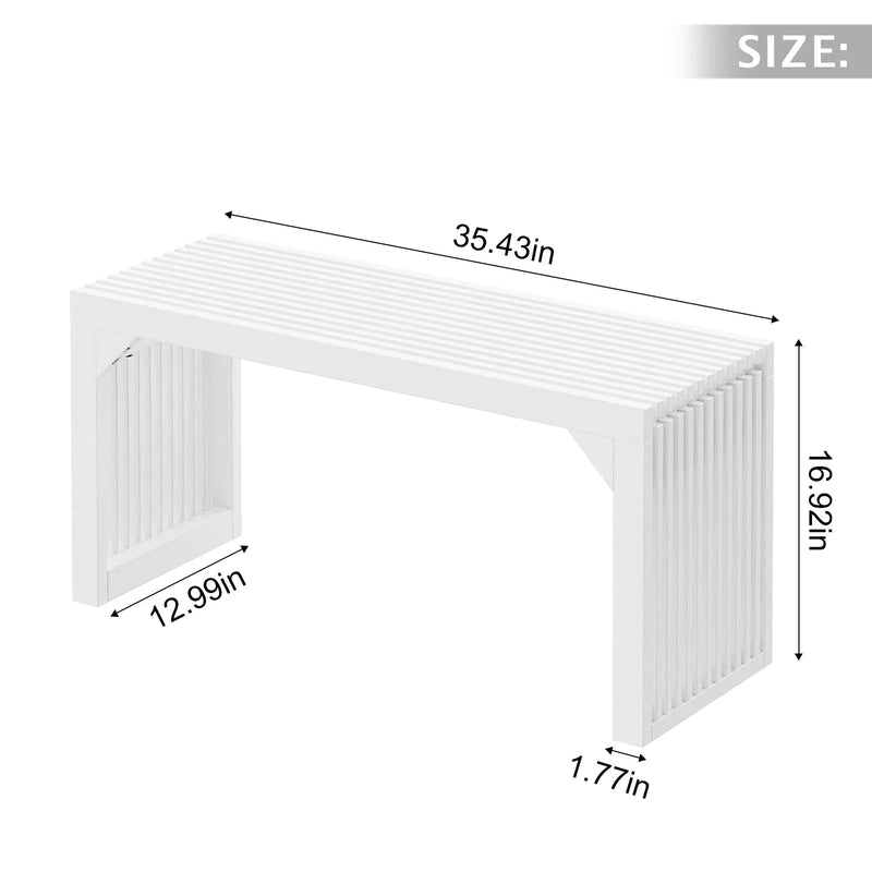Hausvita 35" Solid Wood Pine Wooden Bench