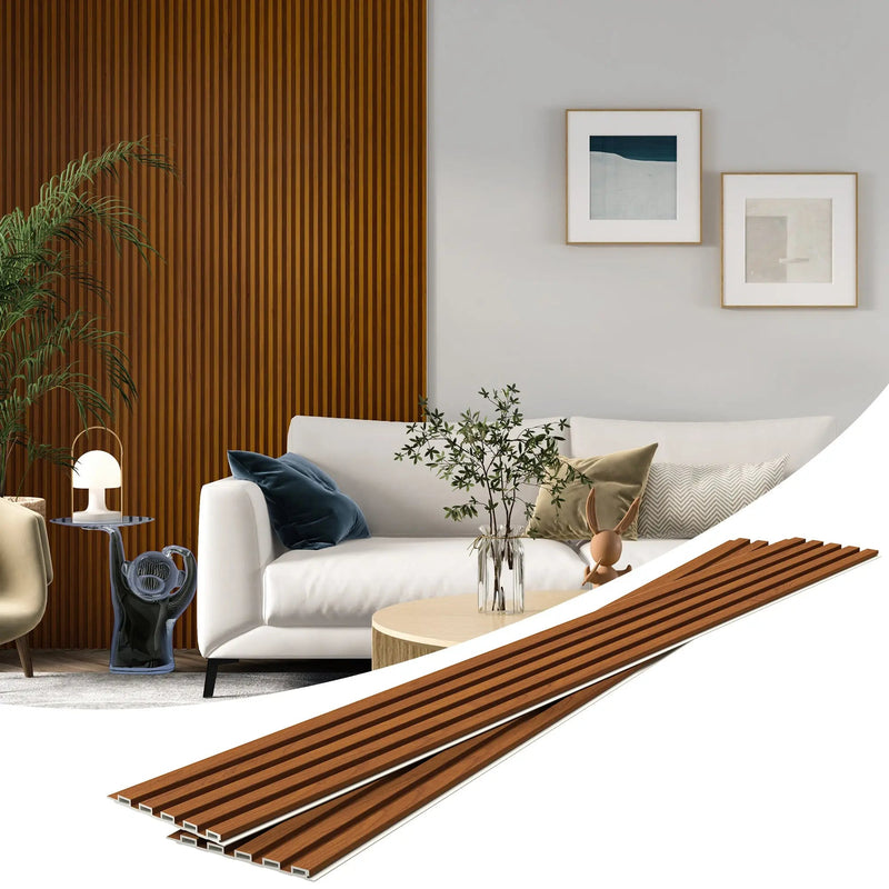 Hausvita 48 x 6 inch WPC Slat Wall Panel (16 Pack)