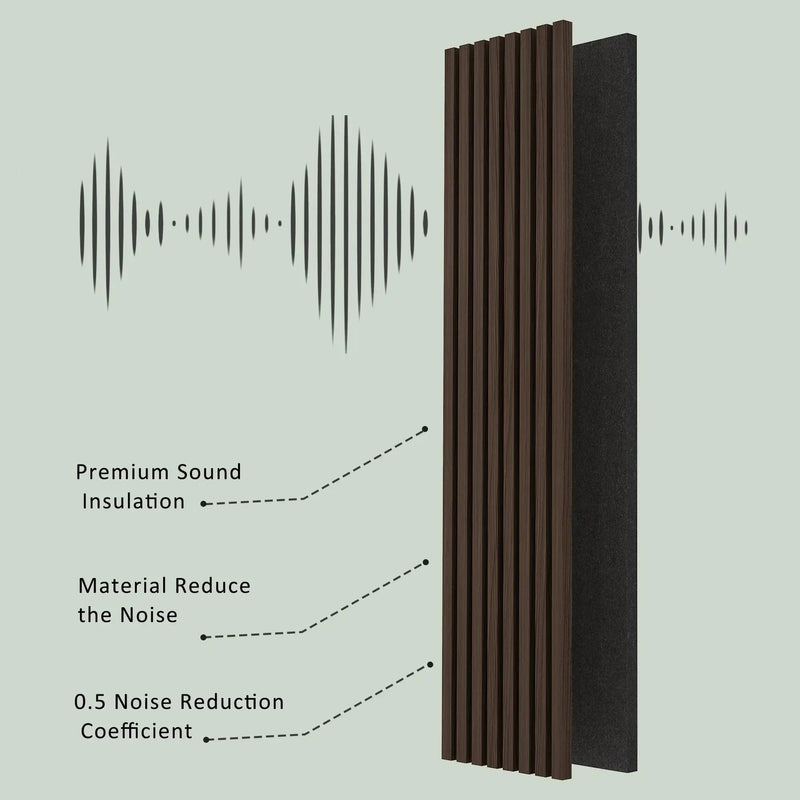 Hausvita Acoustic Solid Wood Slat Wall Panels ( 2 Panels Per Box )
