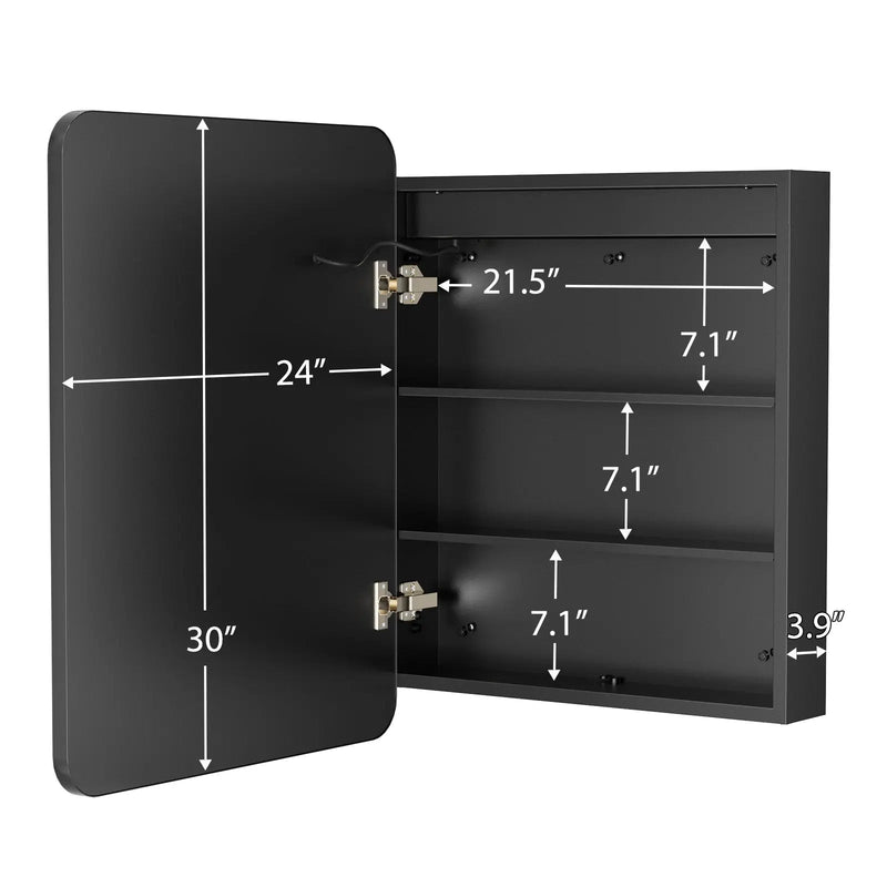 Hausvita Framed Recessed LED Light Bathroom Medicine Cabinet -small