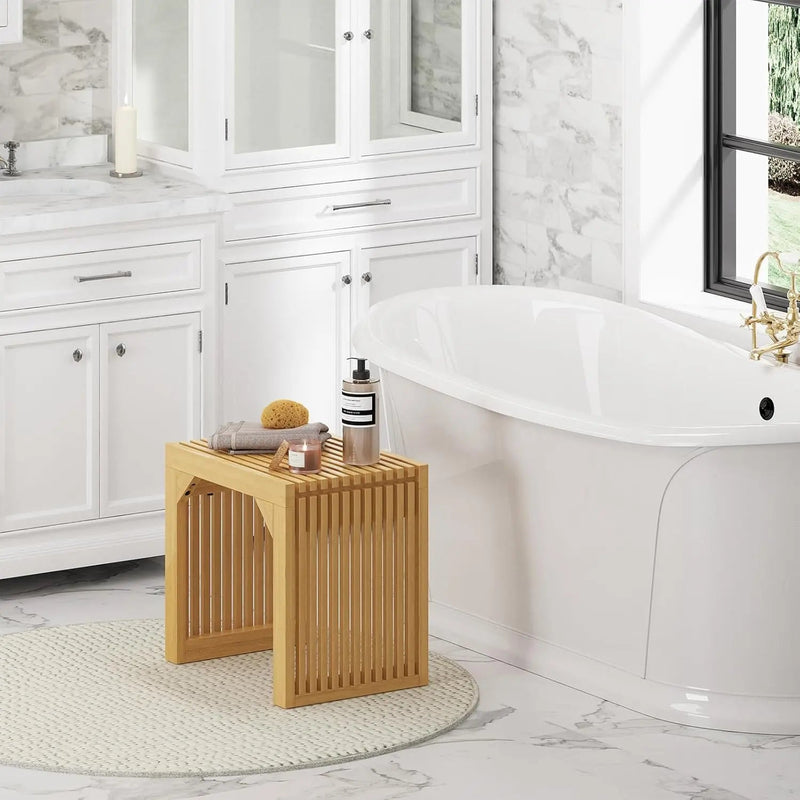 Hausvita HiKingQueens 35" Dining Bench, Indoor Wood Bench for Entryway,Living Room,Kitchen and Bedroom (Nature, Long Bench)