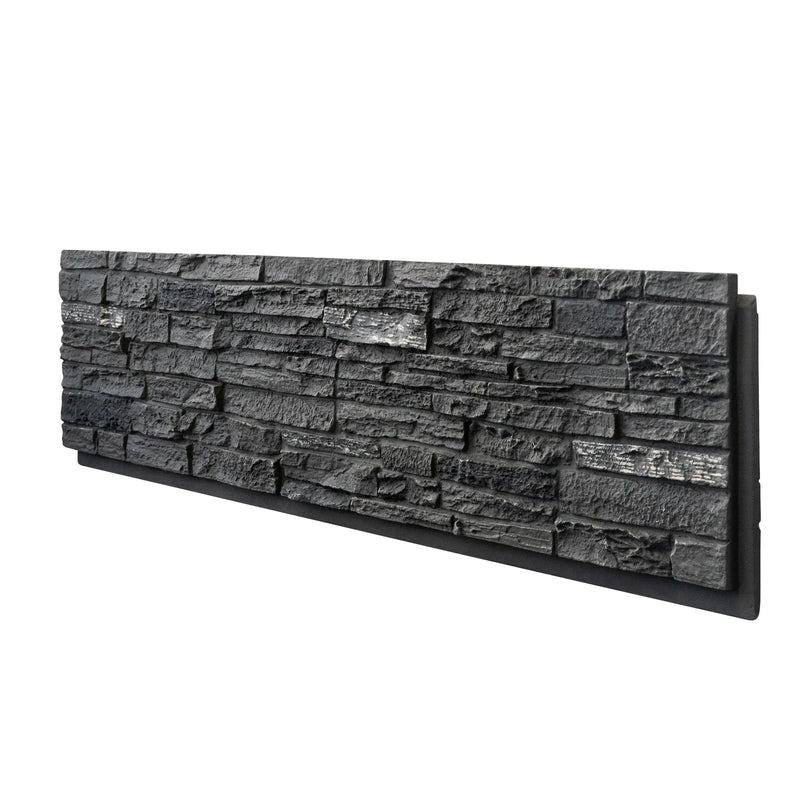 Hausvita Faux Stone Wall Siding Panel, PU Stone Veneer Exterior, 46.46" x 13"