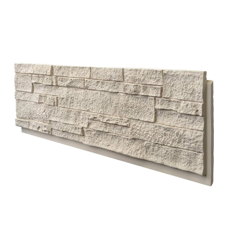 Hausvita Faux Stone Wall Siding Panel, PU Stone Veneer Exterior, 46.46" x 13"