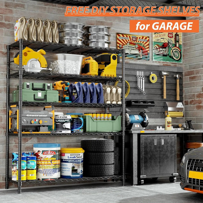 Hausvita Storage Shelves Heavy Duty, 48" L x 20" W x 72" H