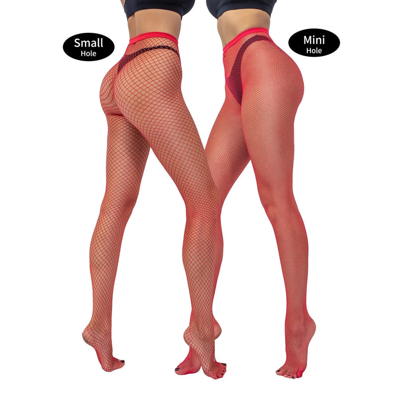 4 Pairs Mini Small Medium Large Holes Plain Fishnet Tight Multi Colors Stretchy Pantyhose