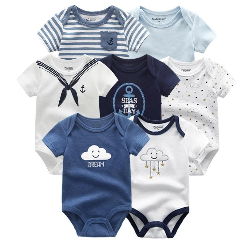 Unisex Newborn Baby Rompers Clothing Infant Jumpsuits 100%Cotton Children 7Pcs/Lot Set for Girls and Boys Jumpsuits For Kids