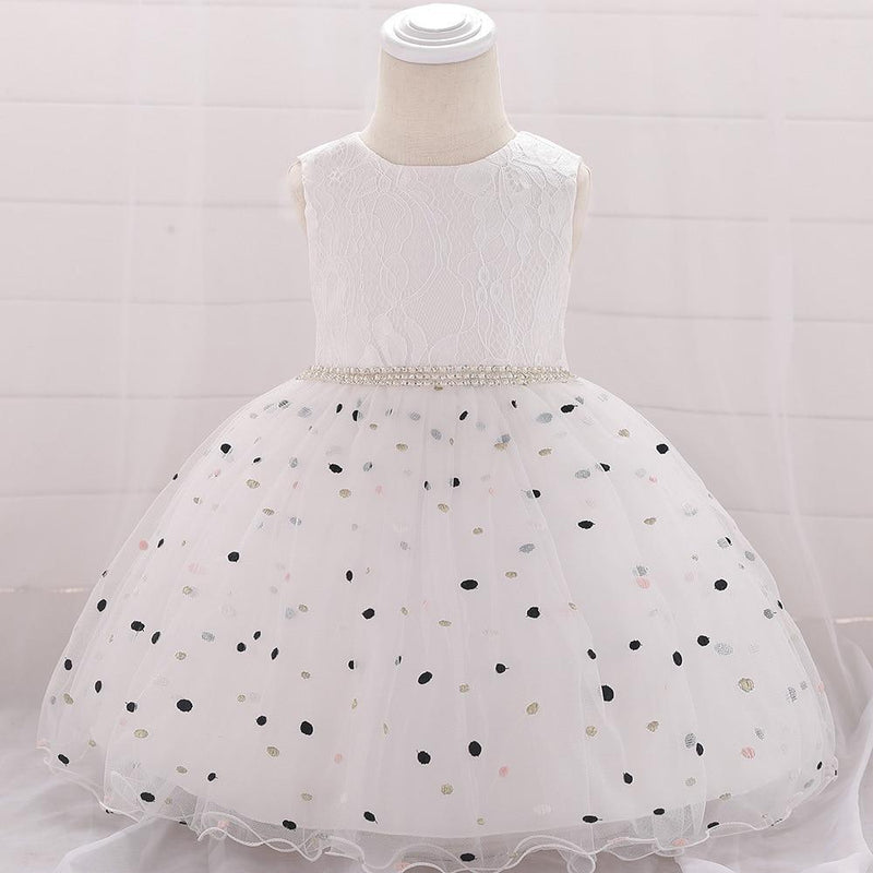 New Baby  Dots Printing Princess  Birthday Dress Ball Gown  Clothing Unique Design Perfect Gift