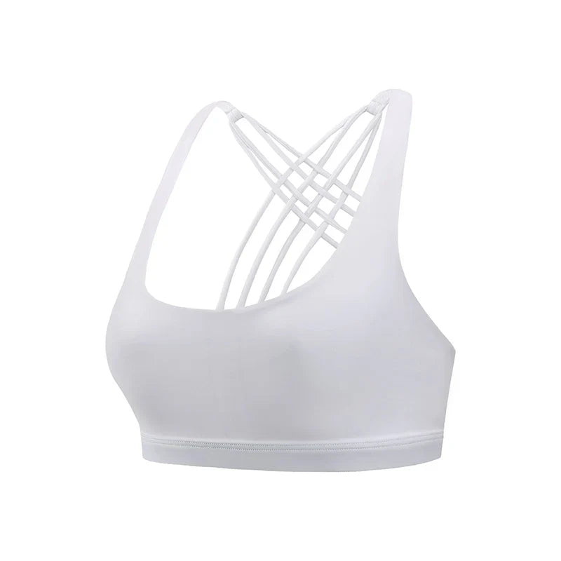 New Fitness Sports Bra for Women Push Up Cross Back Shockproof Running Gym Training Workout Yoga Underwear Crop Tops