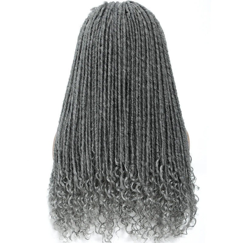Long 22" Goddess Locs Headband Wig | Curly Ends | Soft Faux Locs | Synthetic Braids | For Women