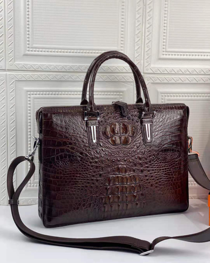 Crocodile Business Bags Crocodile Bone Skin Briefcase Men's