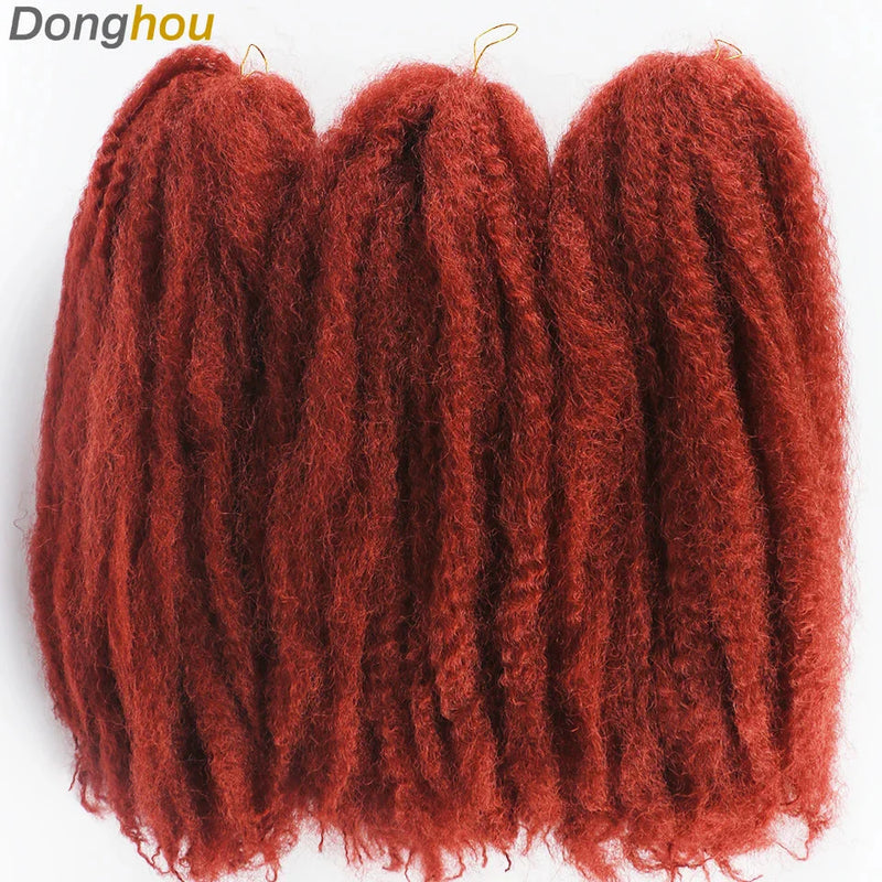 18" Marley Hair for Braids | Afro Kinky Ombre Braiding Hair | Kanekalon Extensions | 30 Strands/Pack