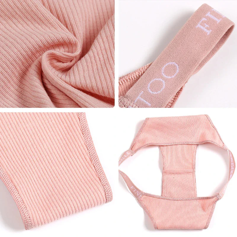Sexy Low Rise Cotton Panties for Women Female Briefs Pantys Ladies  Letter Belt Underwear Girls M-XL Intimates Lingerie FINETOO