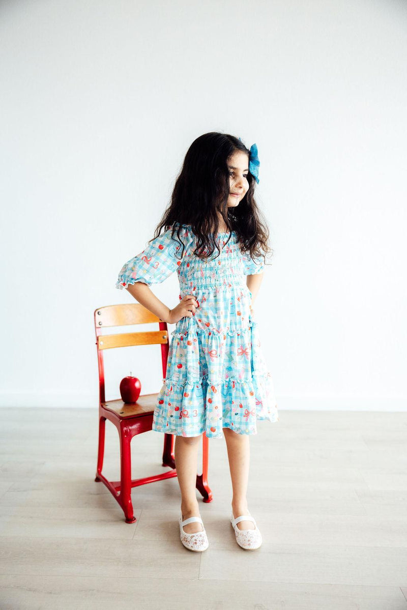 Honor Roll Smocked Ruffle Dress