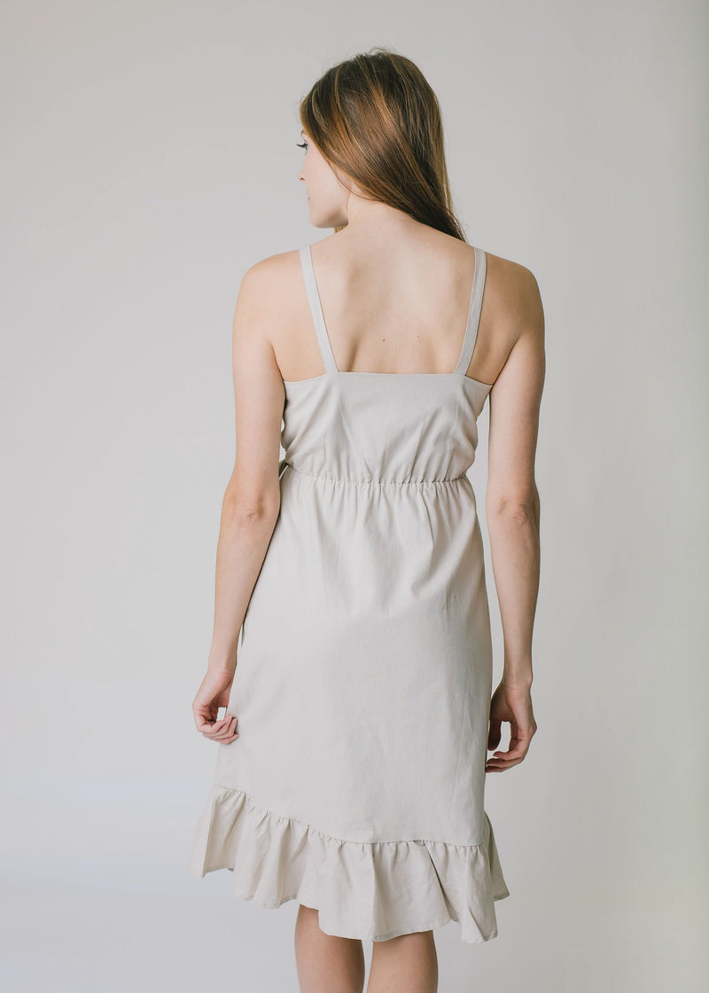 Ruffle Hem Wrap Dress