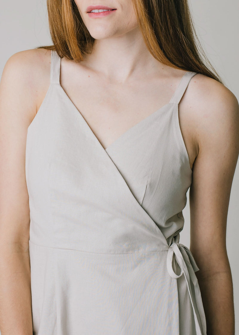 Ruffle Hem Wrap Dress