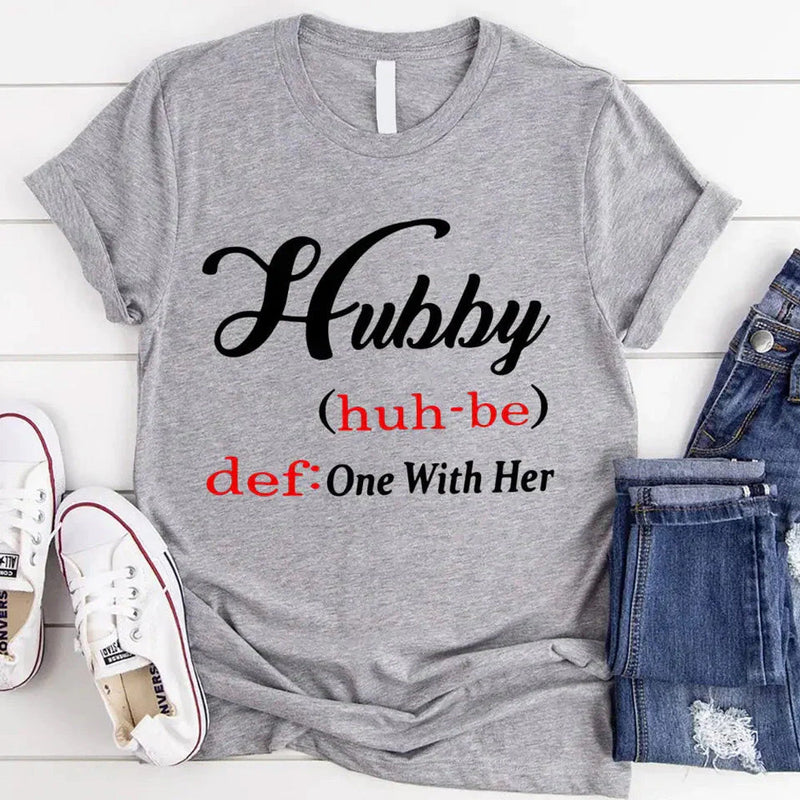 Hubby & Wifey Definition Couple T-shirt
