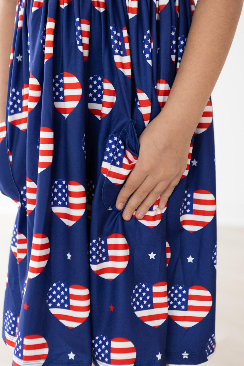 SALE I Heart the USA S/S Pocket Twirl Dress