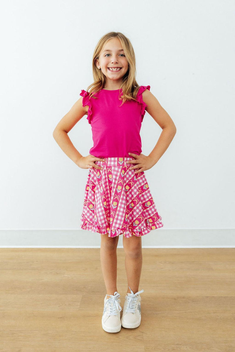 I Love You Tulip Much Ruffle Twirl Skort
