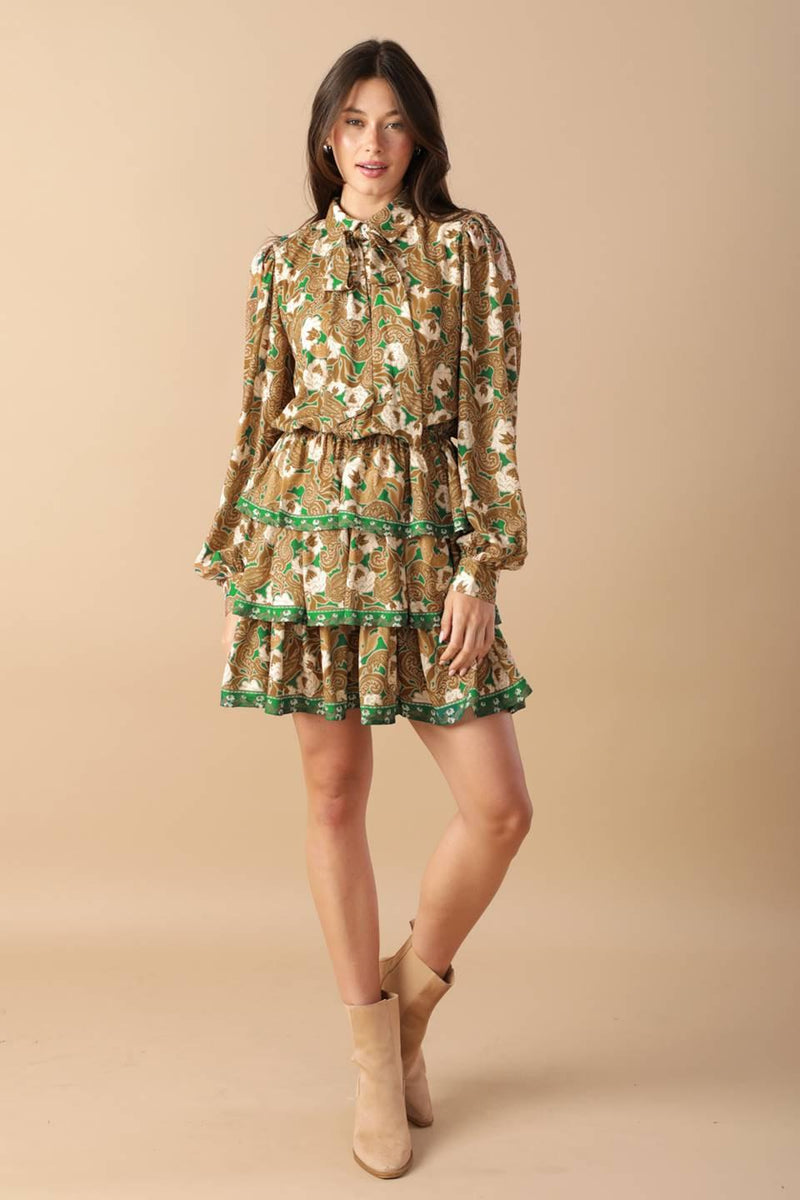 OPEN PATH WOVEN MINI DRESS
