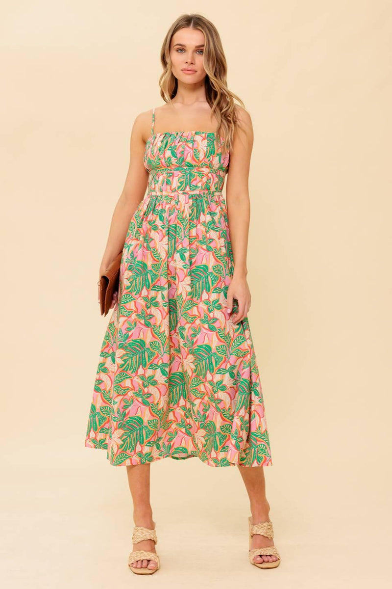 STORYTELLING WOVEN MIDI DRESS