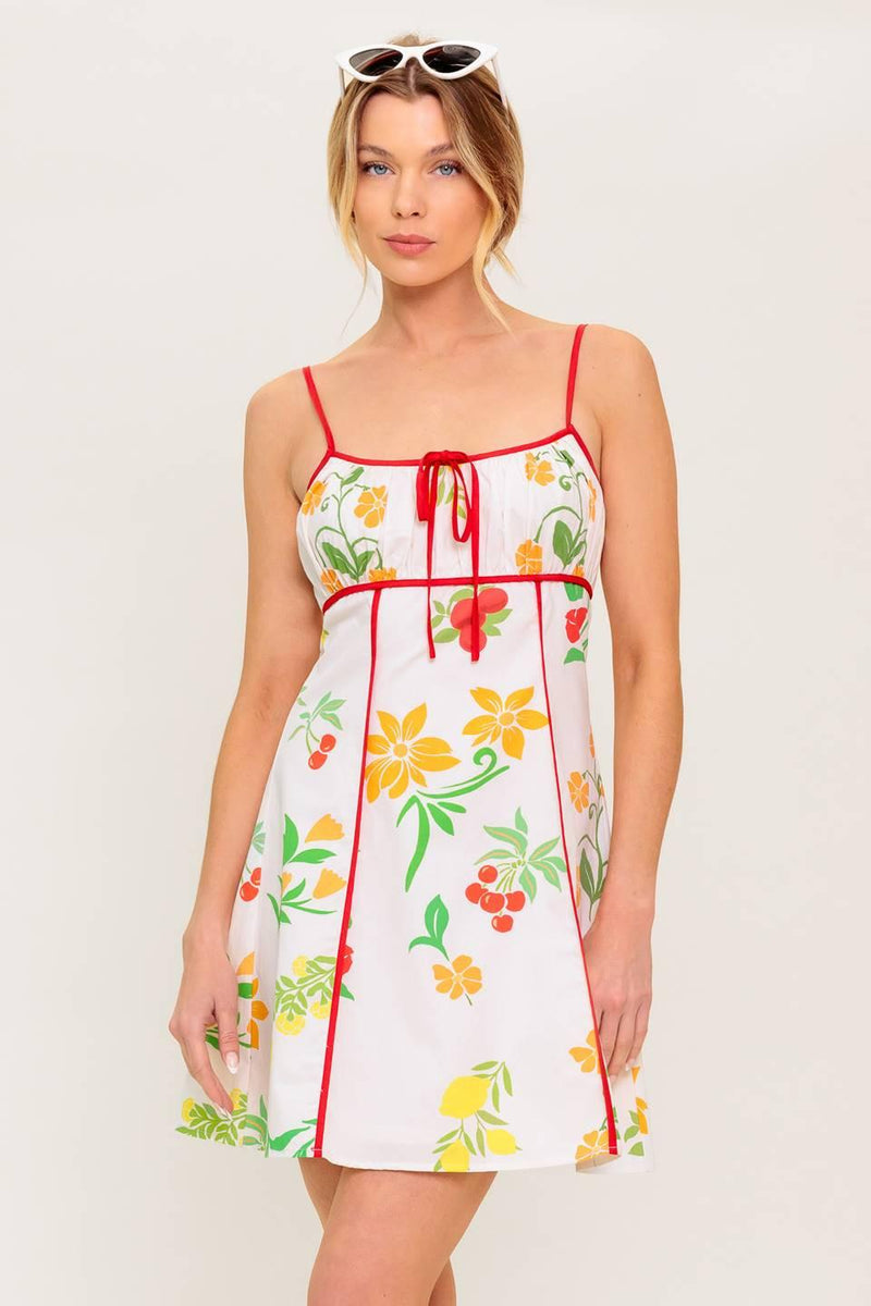 HEART OF GOLD WOVEN MINI DRESS