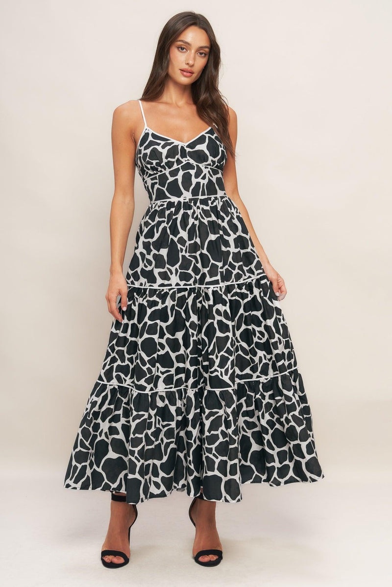 URBAN WILD WOVEN MIDI DRESS