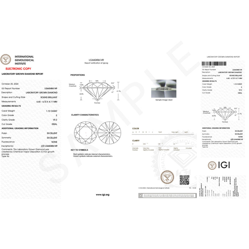 Lab Grown Pink White Diamond Halo Engagement Ring with IGI Certificate