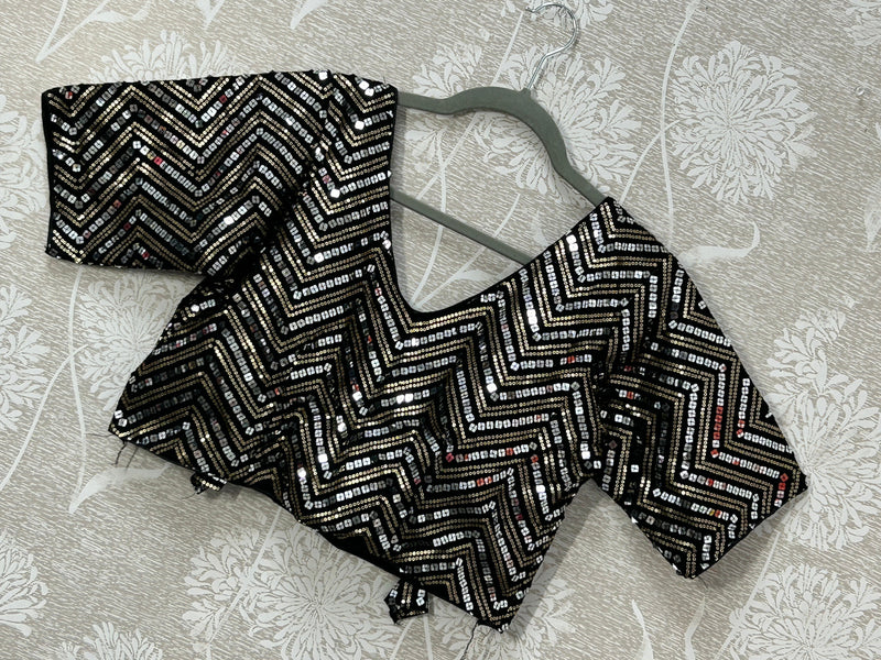 Black sequin blouse