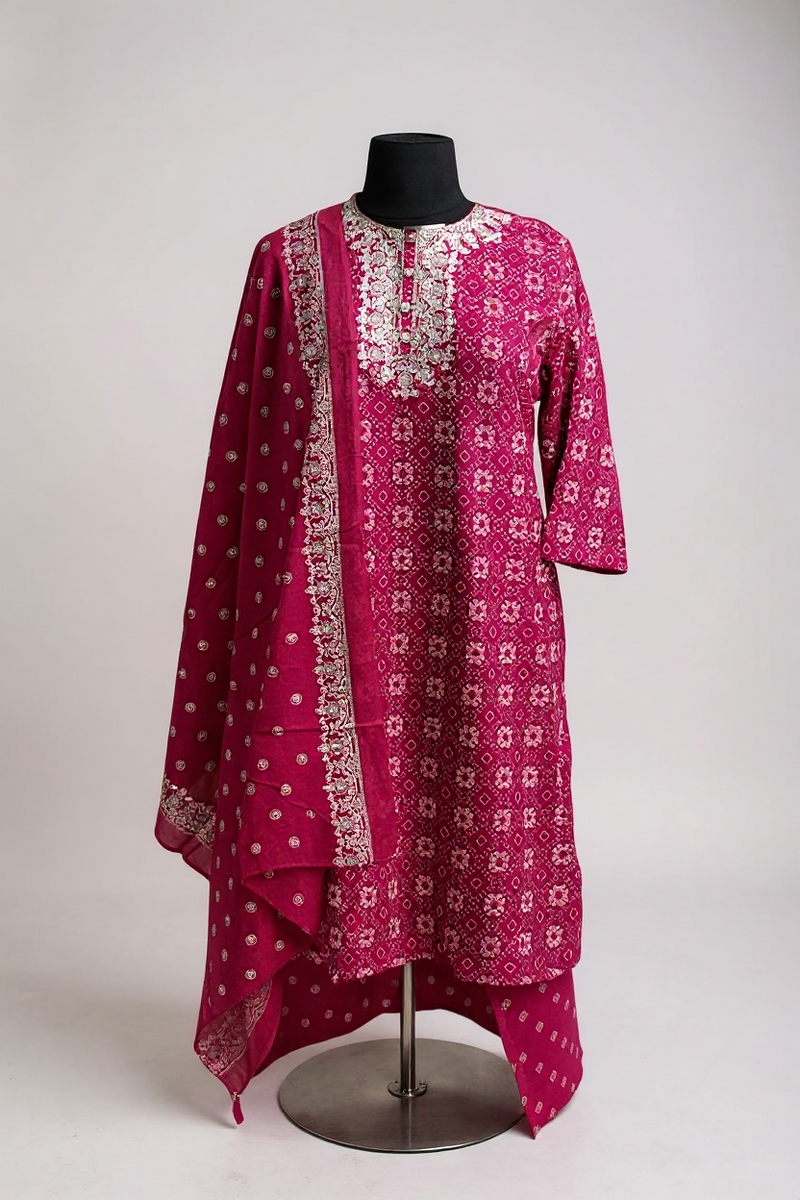 Kurti Connection USA Ladies Cotton Kurti Embroidered Tunic Top