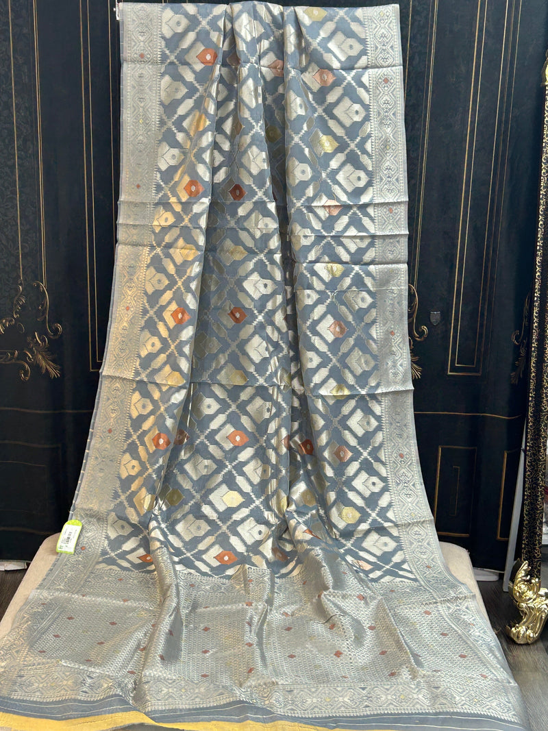 Linen cotton saree