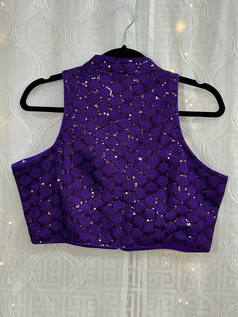 Purple Halter neck blouse