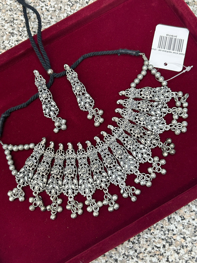 Oxidized necklace set
