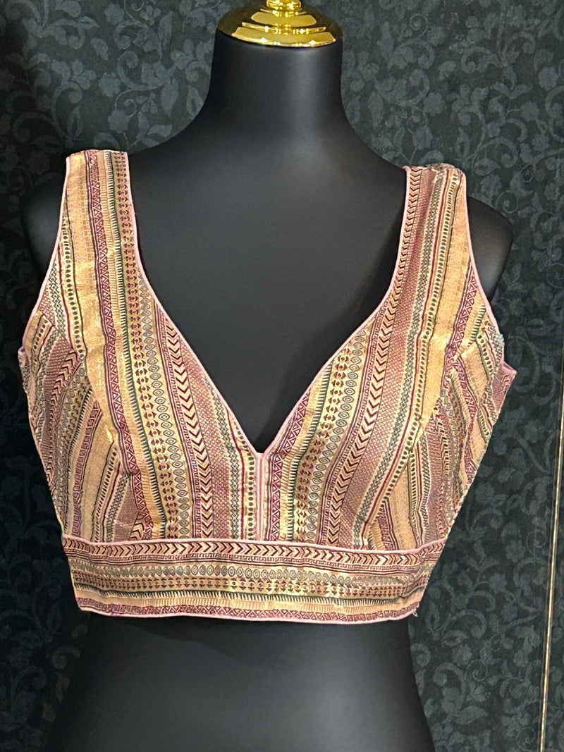 Silk blouse : brocade silk blouse