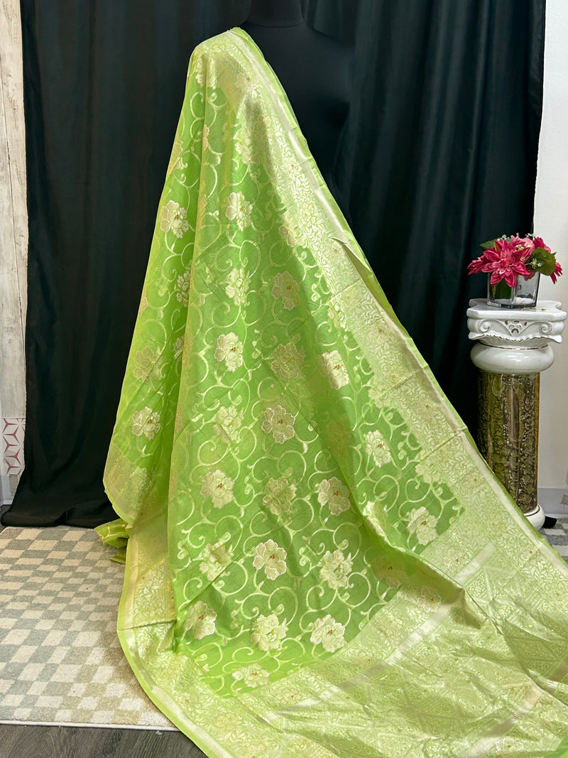 Linen cotton saree