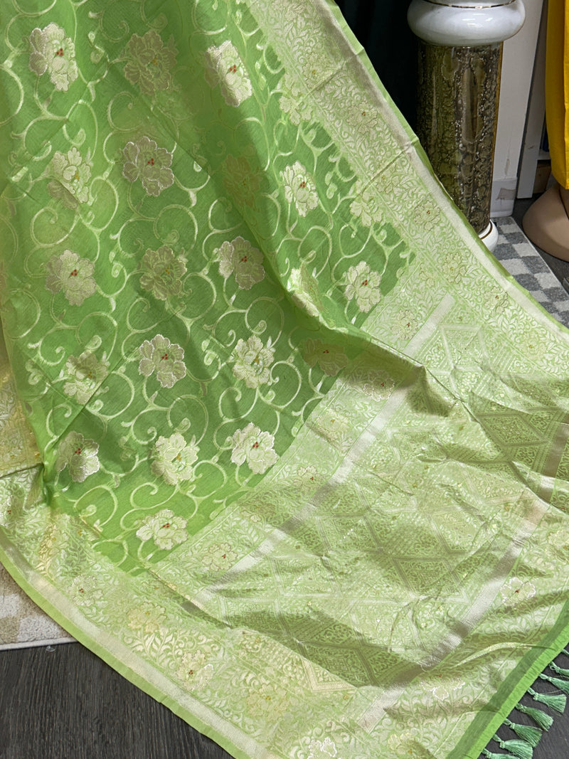 Linen cotton saree