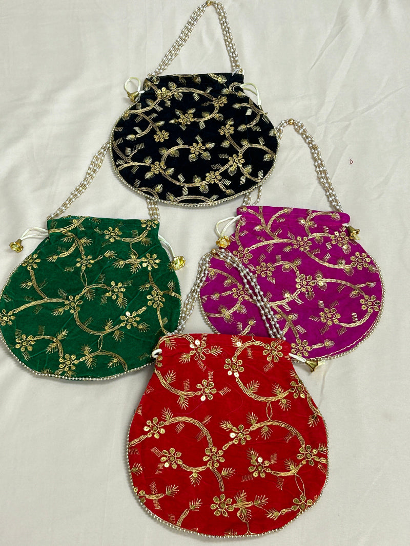 Embroidered potli bags