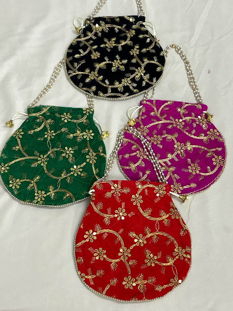 Embroidered potli bags