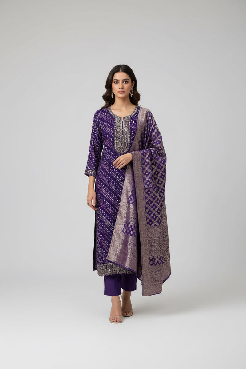 Soft cotton Bandhani salwar sets