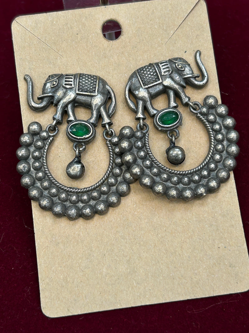 Oxidized silver earrings