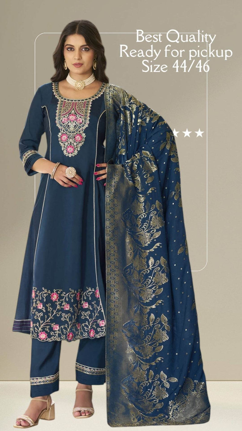 Silk Anarkali Kurti set