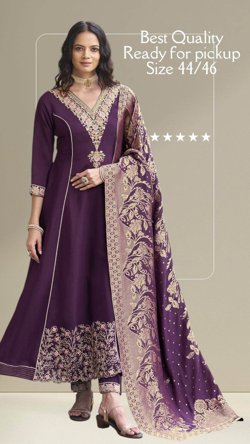 Silk Anarkali Kurti set