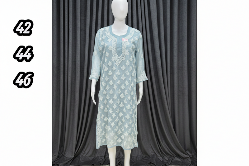 Georgette Chikankari Kurtis