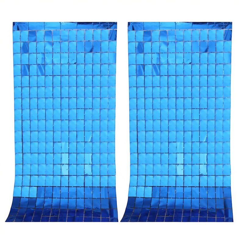 Birthday Party Shimmer Wall Curtains 2-Pack