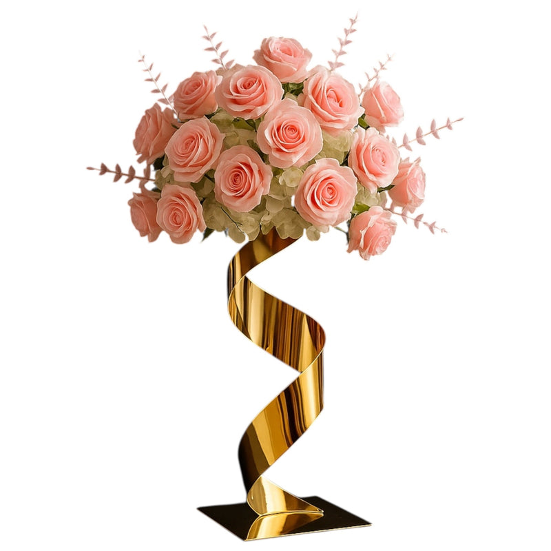 Elegant Spiral Gold Wedding Dining Centerpiece