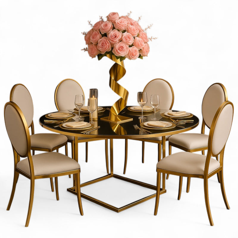 Elegant Spiral Gold Wedding Dining Centerpiece
