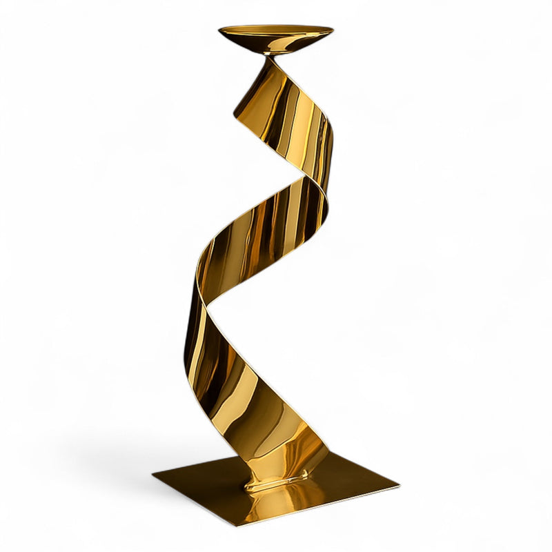 Elegant Spiral Gold Wedding Dining Centerpiece