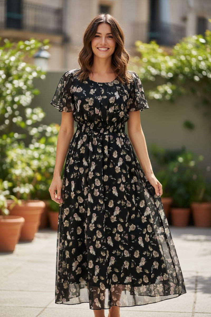 Chiffon long dress